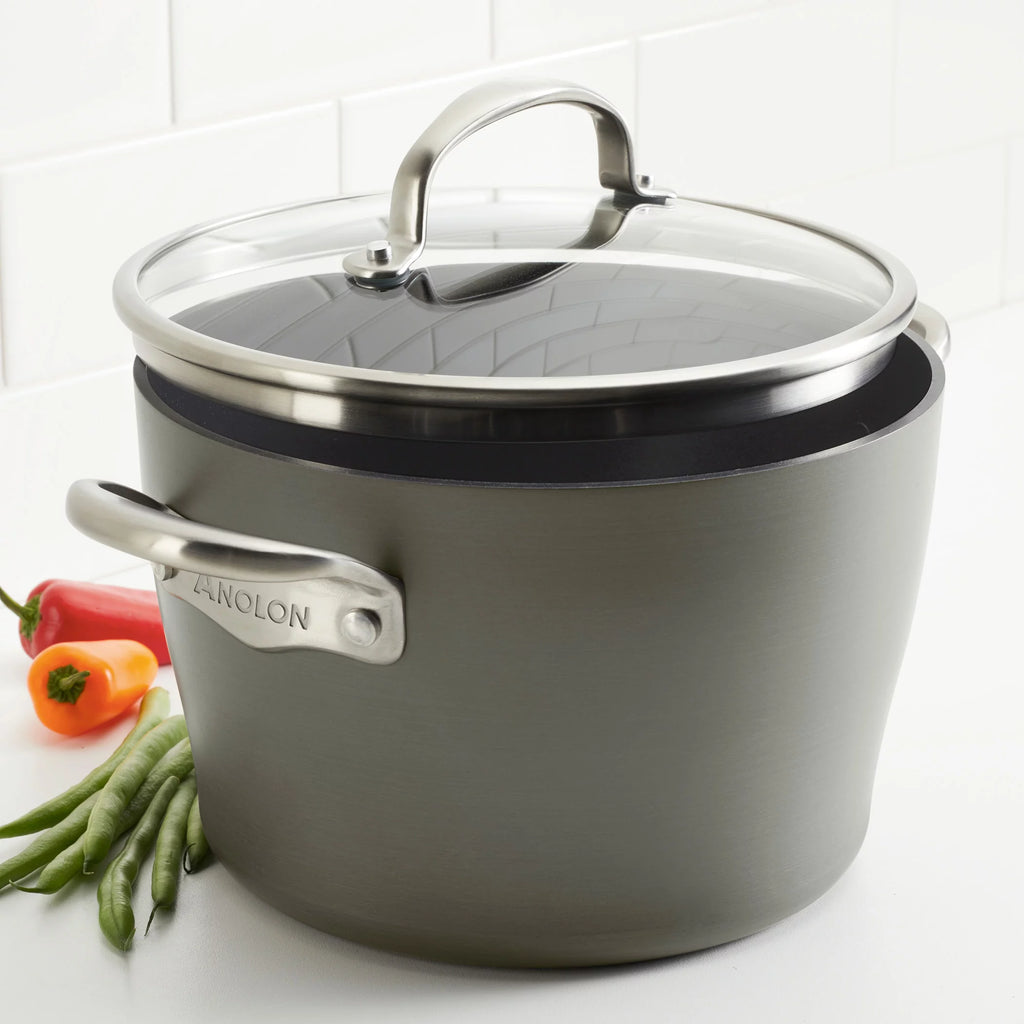 Hard-Anodized Nonstick Dutch Oven with Lid, 5 Quart, Dark Gray W494258