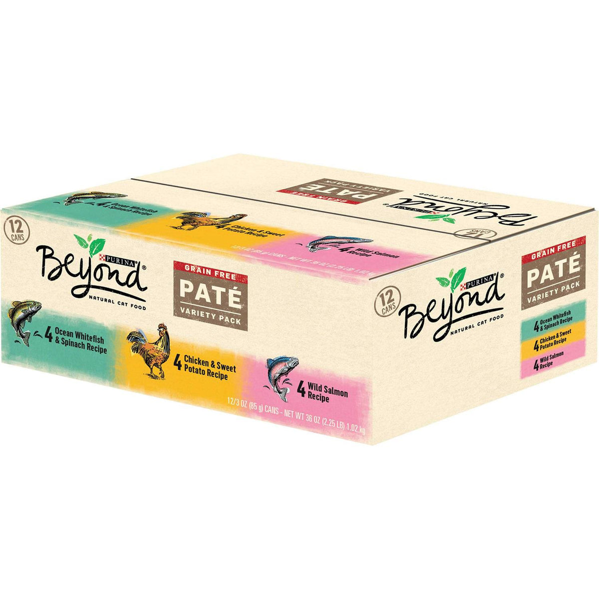 Grain Free Wet Cat Food Pate Variety Pack B8575