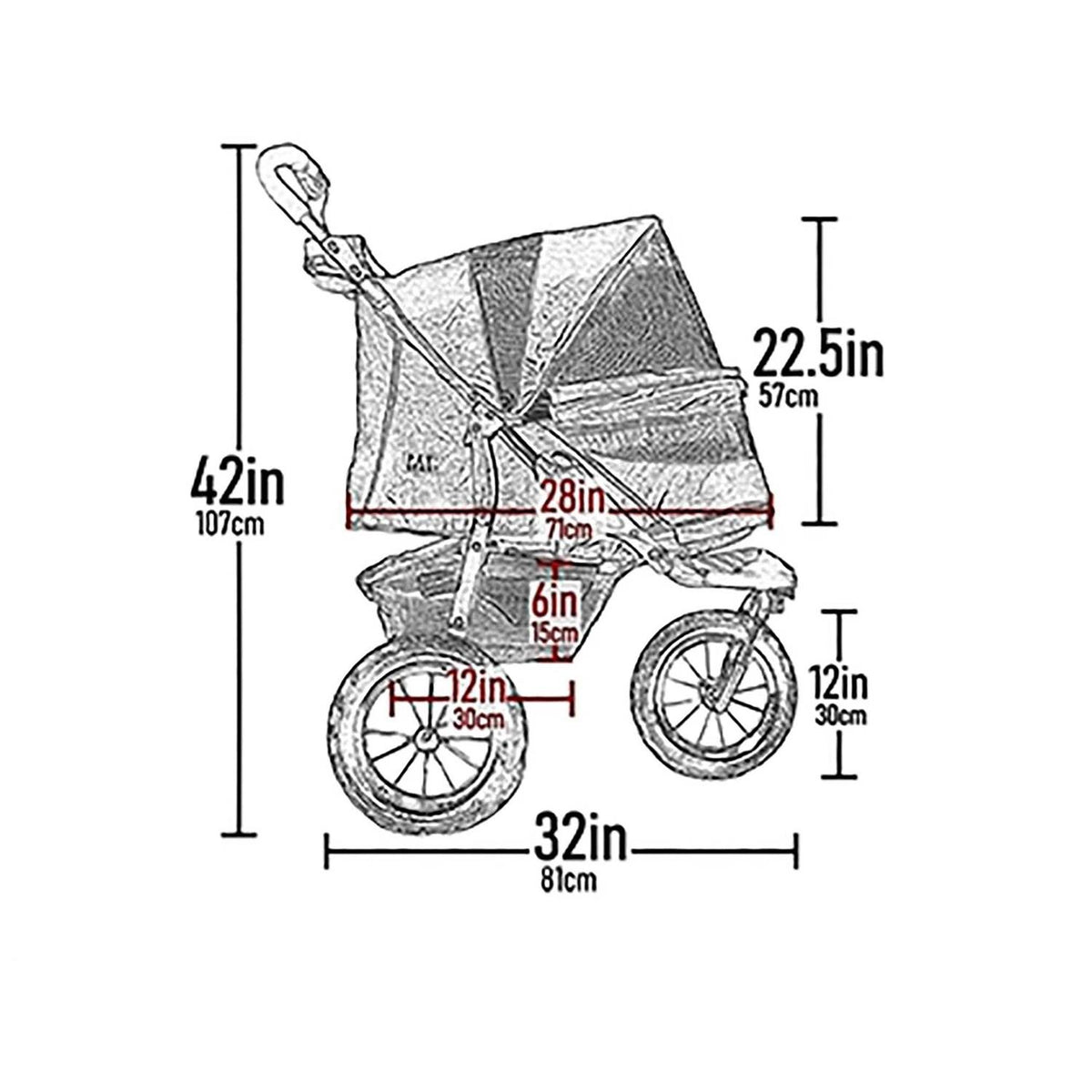 No-Zip Pet Stroller R7835