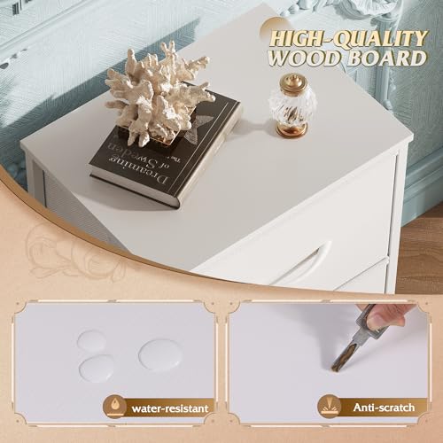 Black 3 Drawer Fabric Dresser with Wheels G60532