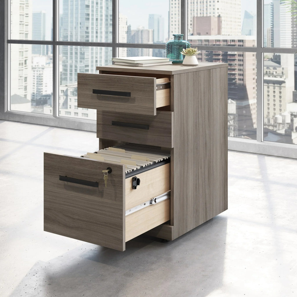 3 Drawer Engineered Wood Mobile Filing Cabinet N559