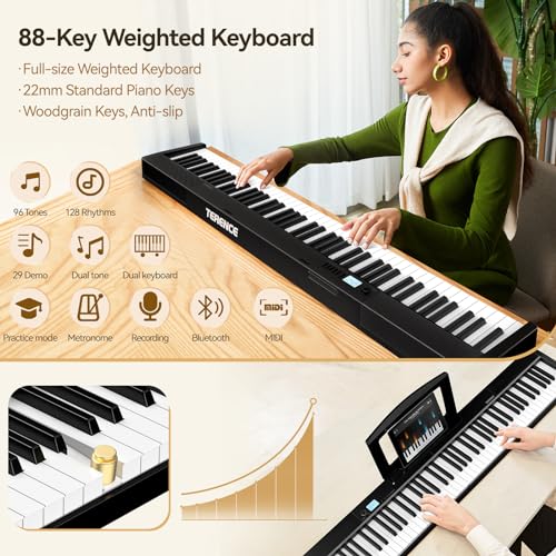 88 Key Weighted Digital Piano with Sustain Pedal L831