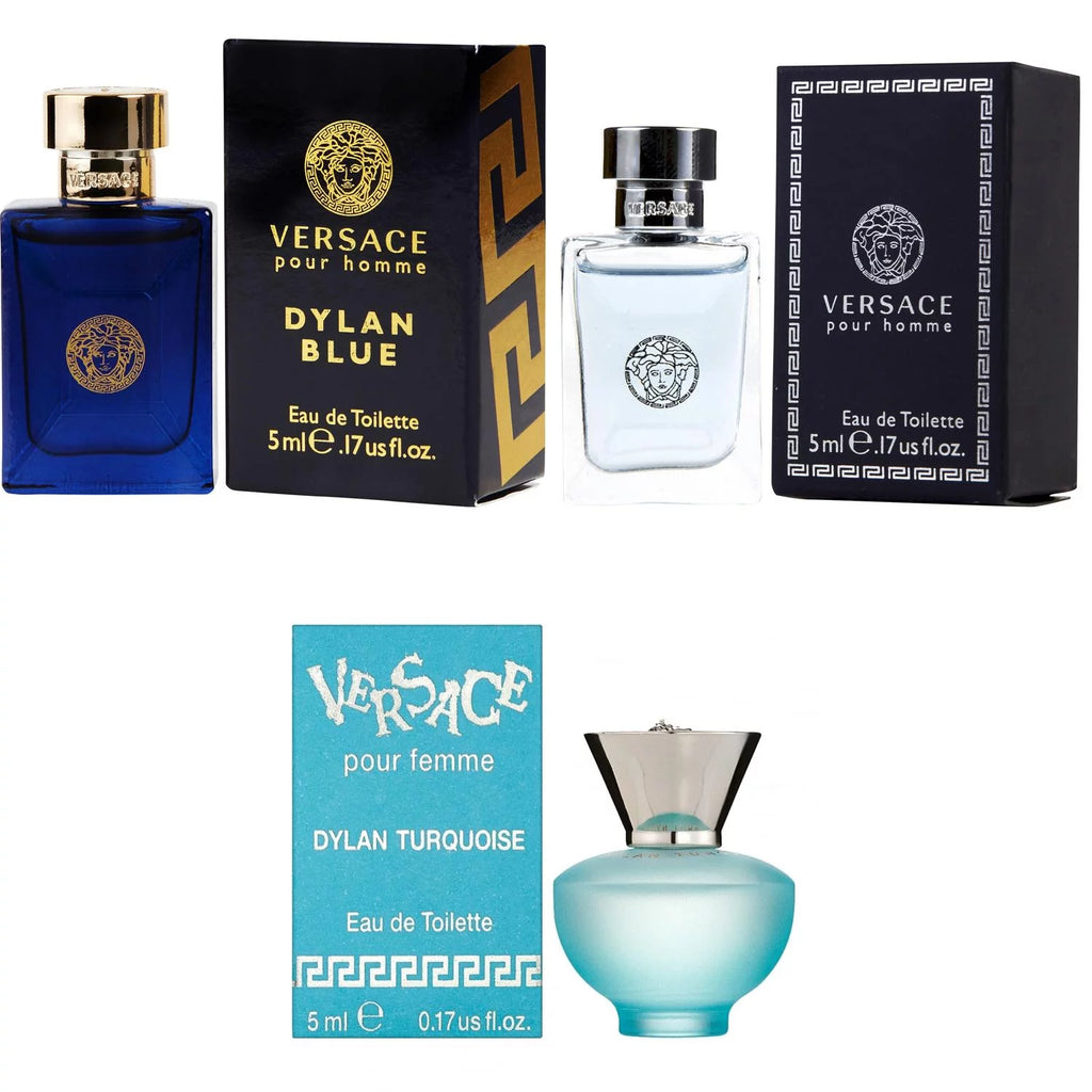 Versace Dylan Blue EDT, Pour Homme EDT, Dylan Turquoise Femme - 5ml 3PK Kit M768194
