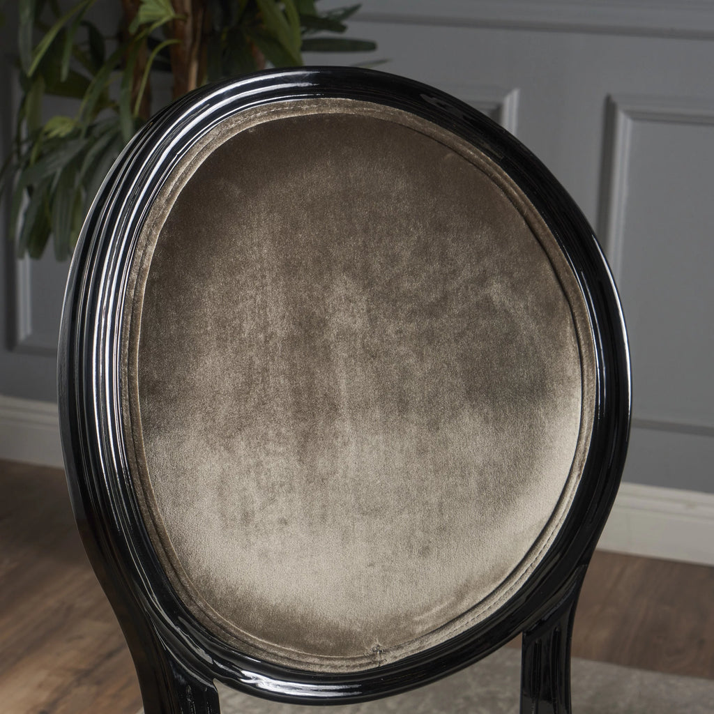 Gray Velvet Dining Chairs Set of 2 C380
