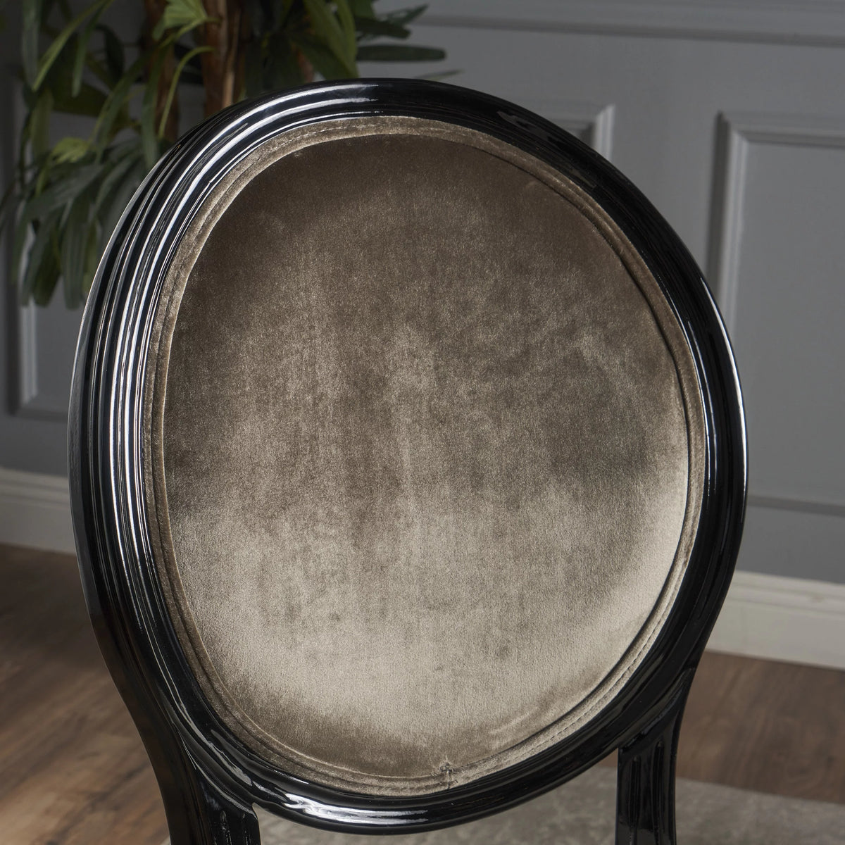 Gray Velvet Dining Chairs Set of 2 C380