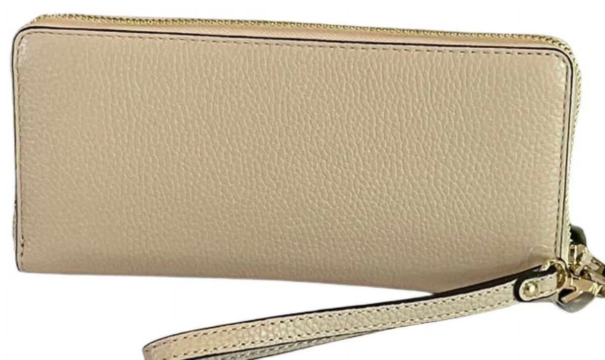 Leather Zip Around Wallet Wristlet Y433
