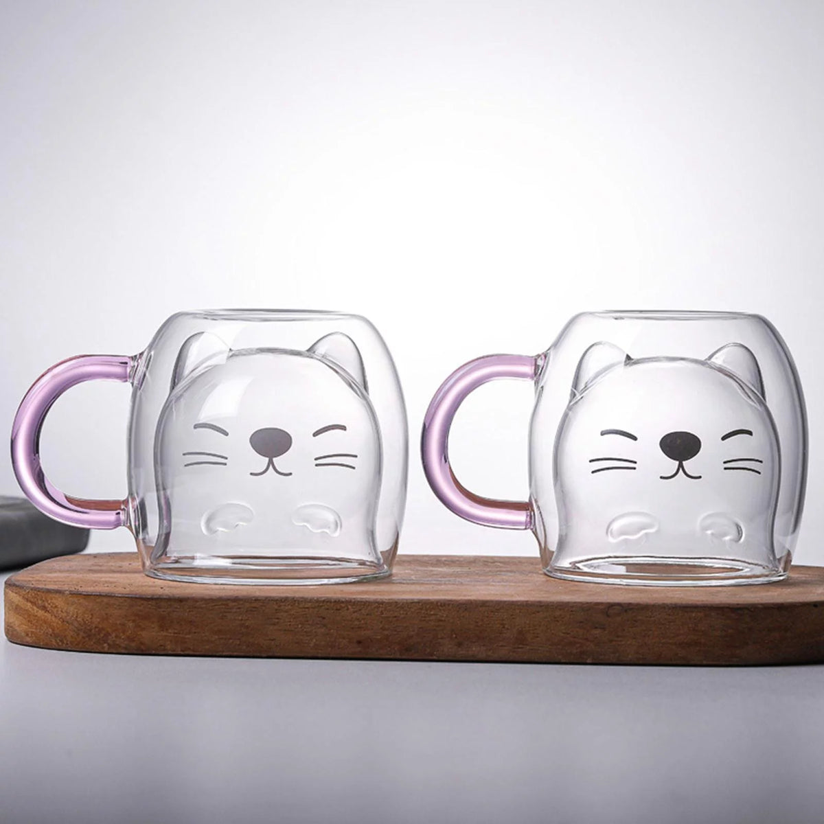 2x 280ml Double Wall Borosilicate Glass Cup I614413