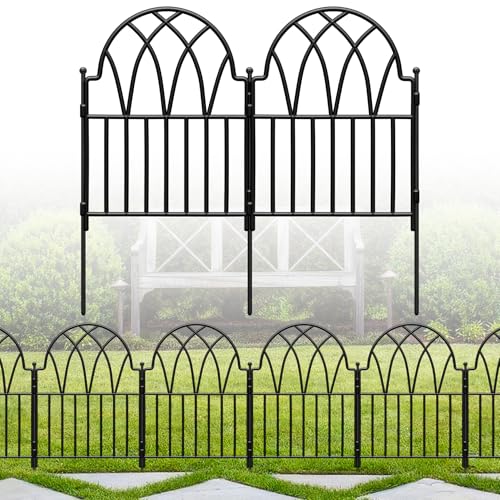Arched Metal Fence Panel 24 in x 10.17ft No Dig Animal Barrier F696