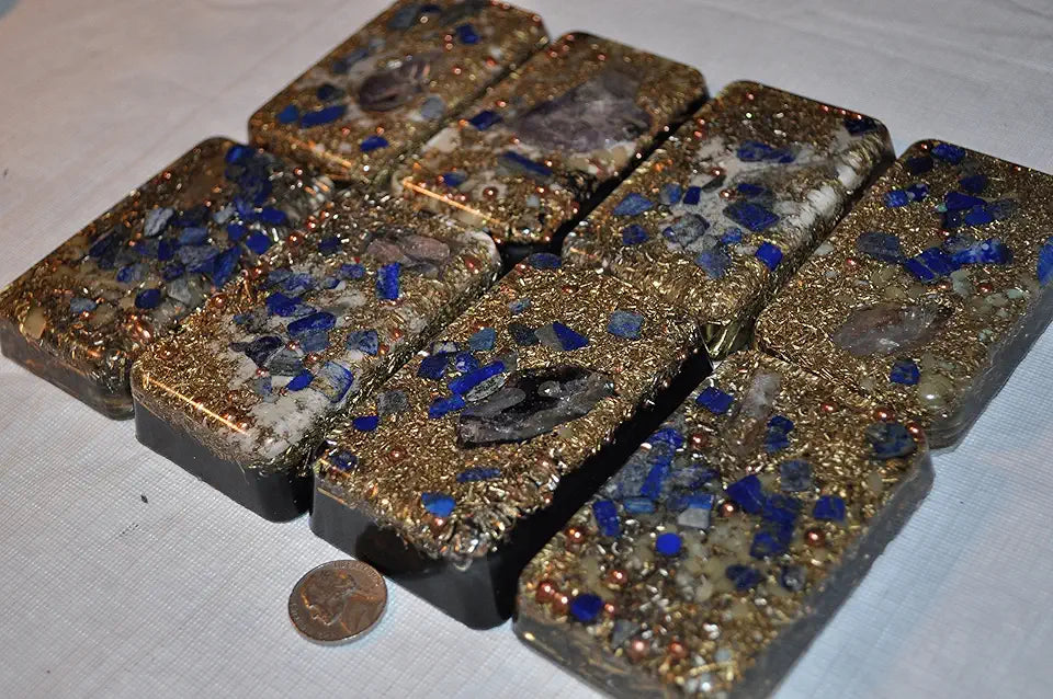 Multicolored Compact Orgone Energy Bricks Set of 8 M23805