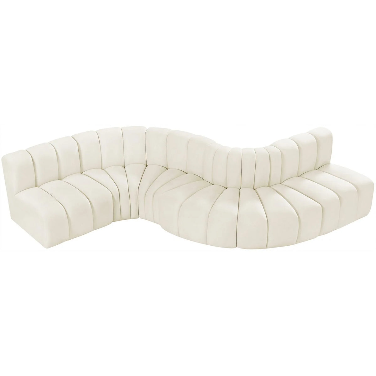 Cream Velvet Modular Sofa A7211