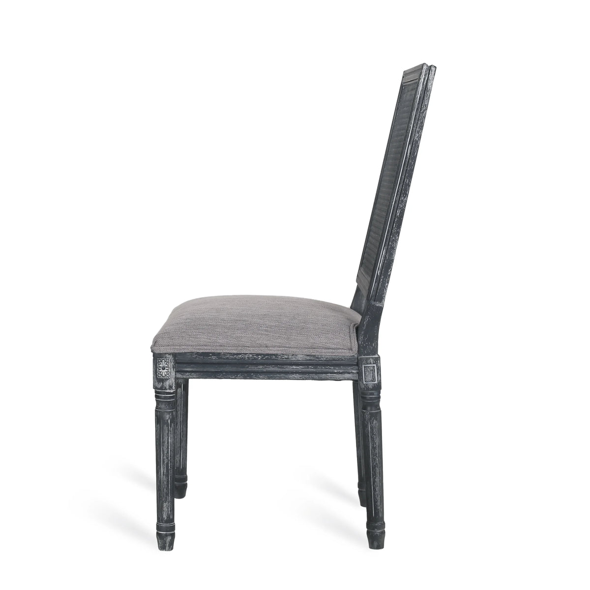 Gray Fabric Dining Chair Set of 6 X358
