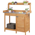 Garden Potting Bench with Cabinet Drawer E7331