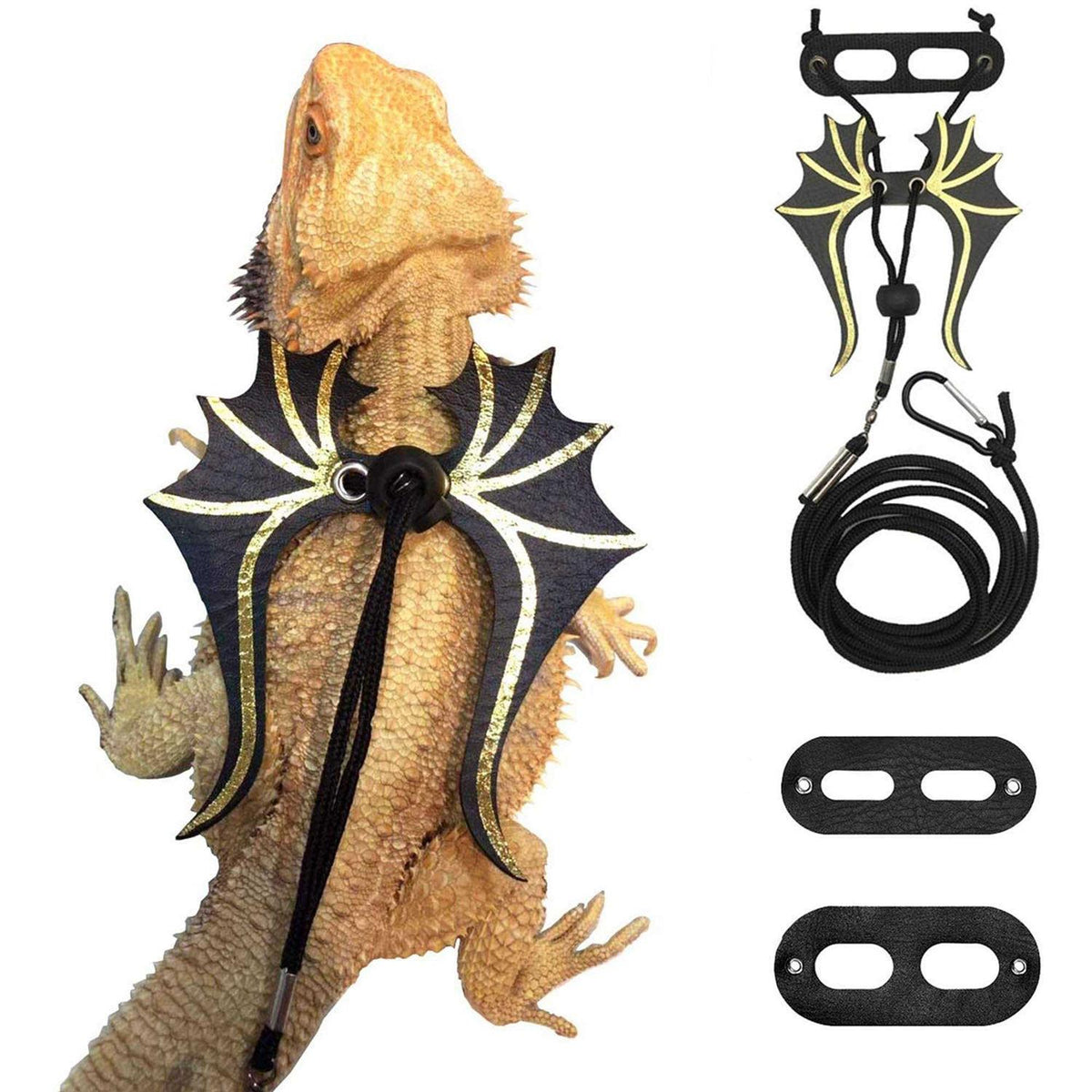 Bearded Dragon Lizard Harness Leash 3 Size Pack X769