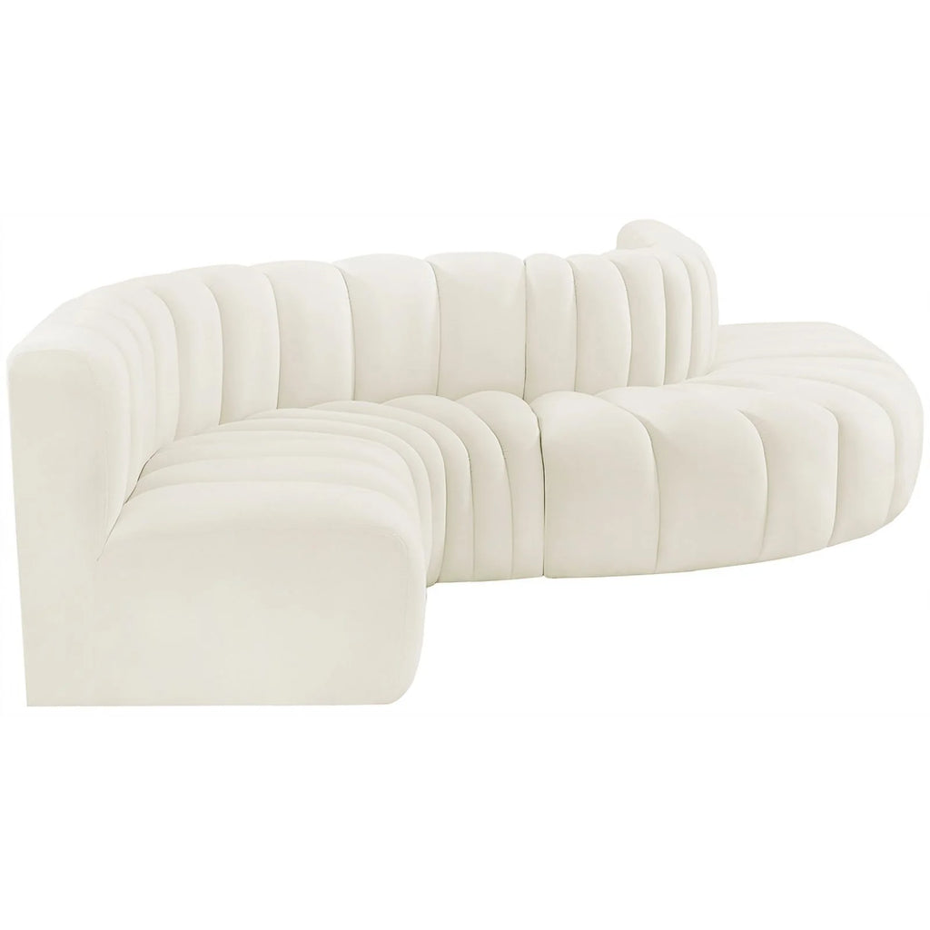 Cream Velvet Modular Sofa A7211
