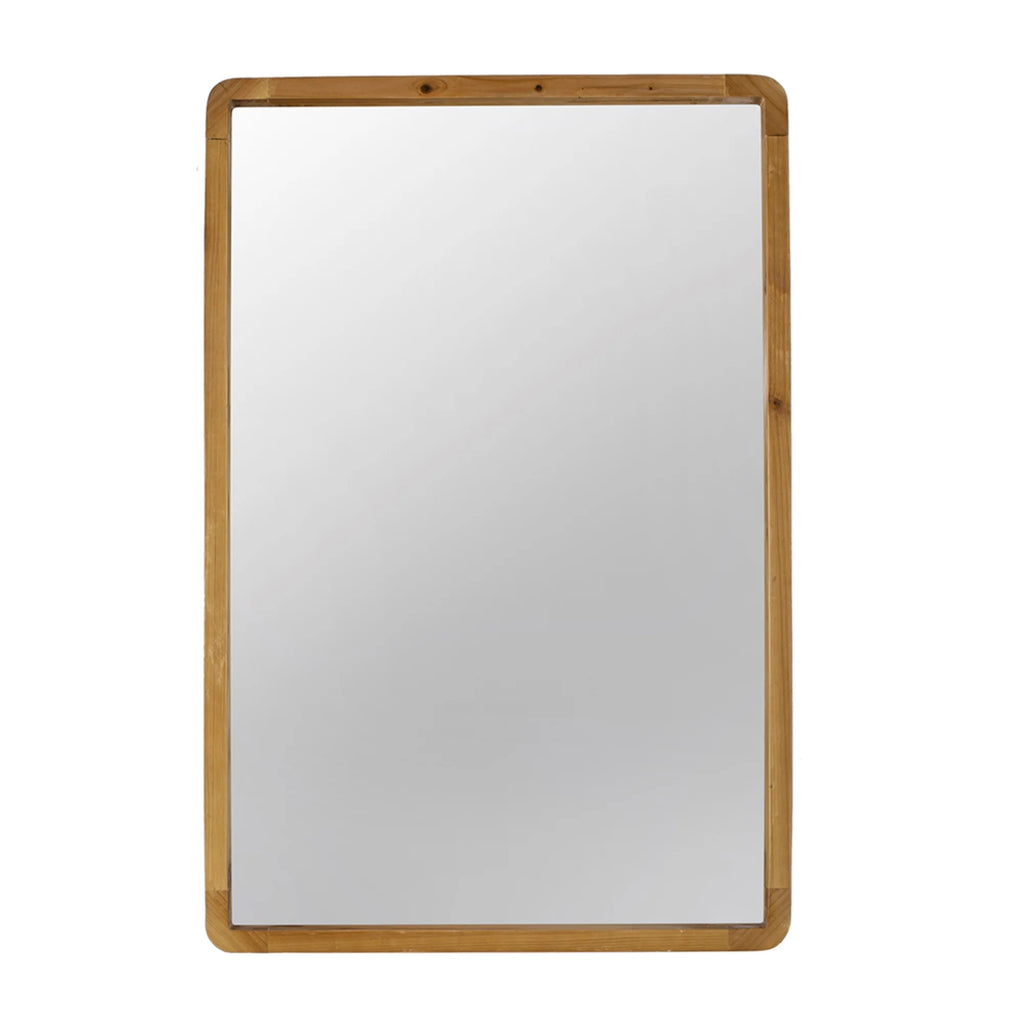 Wooden Square Wall Mirror E7345