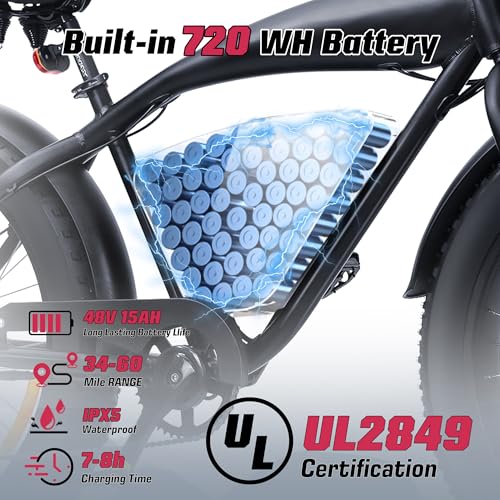 Electric Bike 48V 13Ah 750W 20" Fat Tires UL Certified D459526
