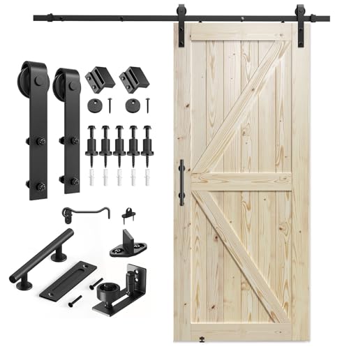 36in x 84in Sliding Barn Door with Hardware Kit Z3481