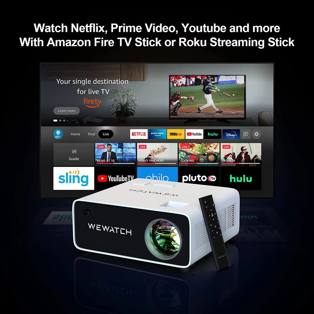4K Home Theater Projector 500 ANSI 19000Lm 5G WiFi Bluetooth 1080P C402398