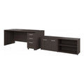 Gray Engineered Wood Office Desk with Drawers S657532
