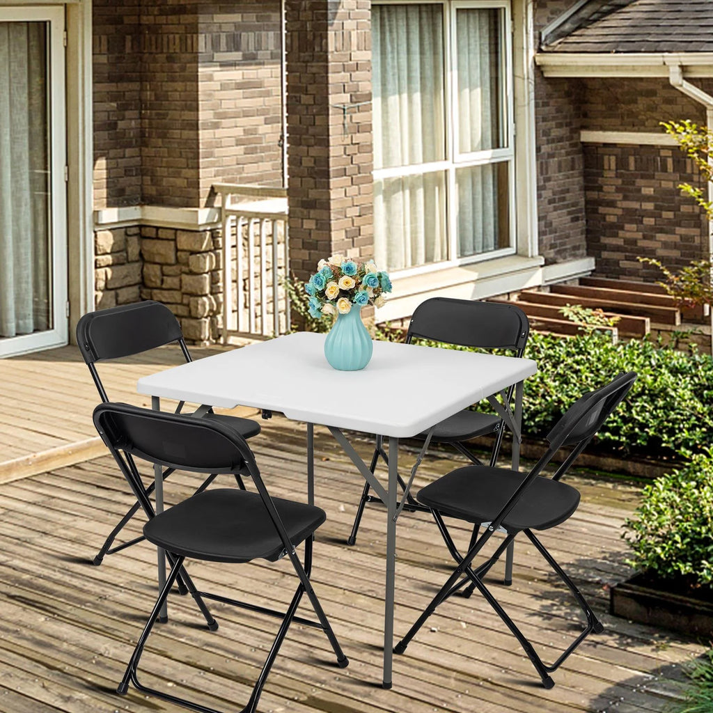 Black Plastic Folding Chairs 6 Pack O4517