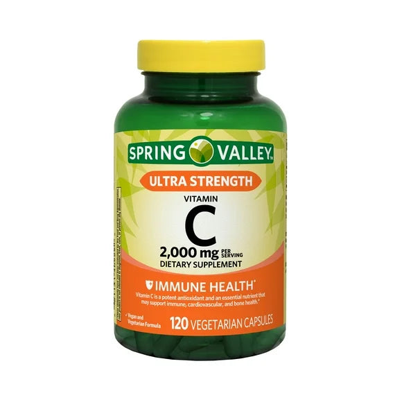 Vitamin C Capsules Dietary Supplement, 2,000 mg, 120 Count B410999