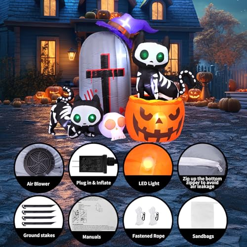 8FT Inflatable Dead Tree with LED Lights I6445