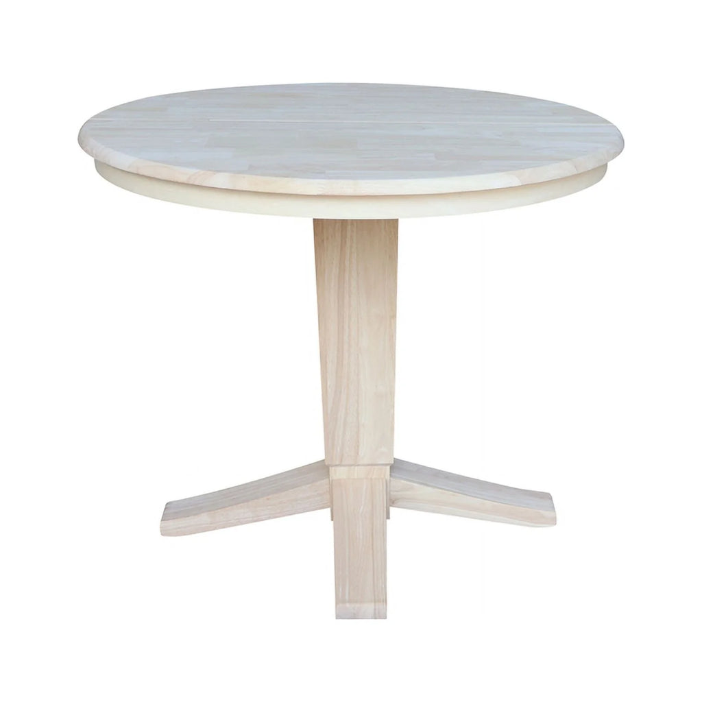 Unfinished Solid Wood Pedestal Dining Table B92079