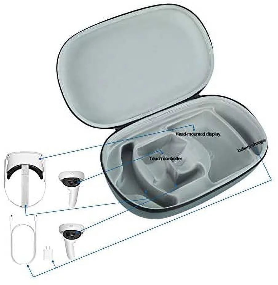 All-In-One VR Headset with Touch Controllers, 256GB, 3D Audio, LCD, Carrying Case S649561
