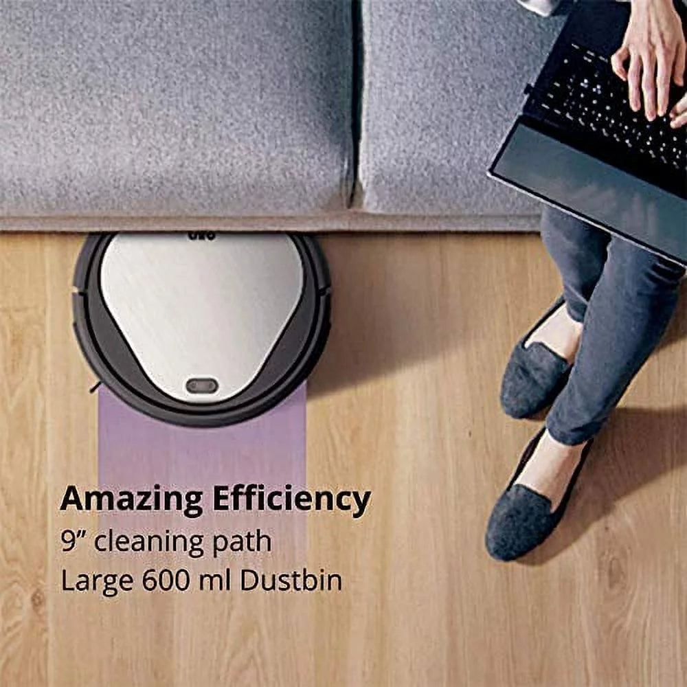 Black Robot Vacuum Cleaner, 3000Pa Suction, 90-Minute Runtime H2062