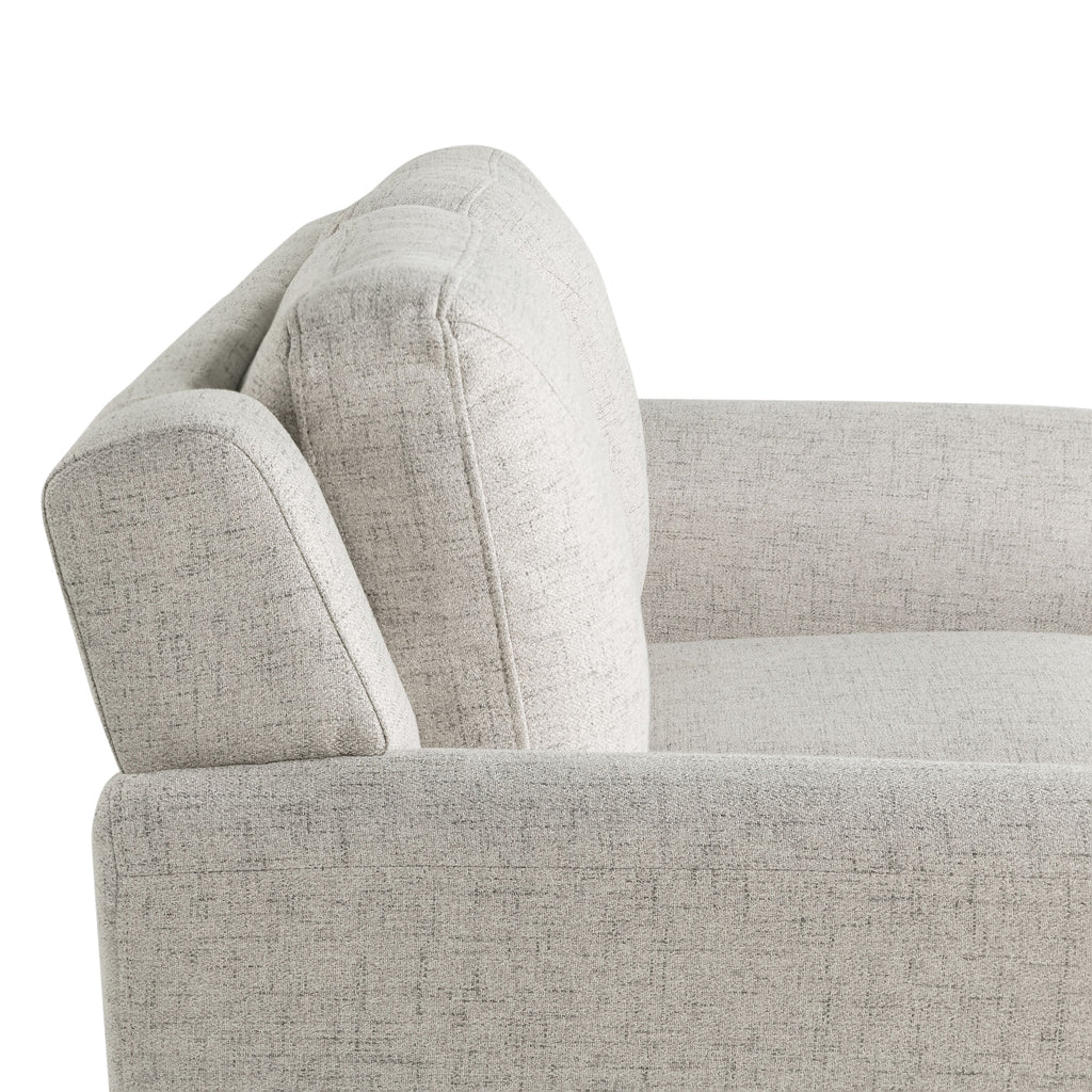 Beige Fabric Loveseat with Curved Arms U564