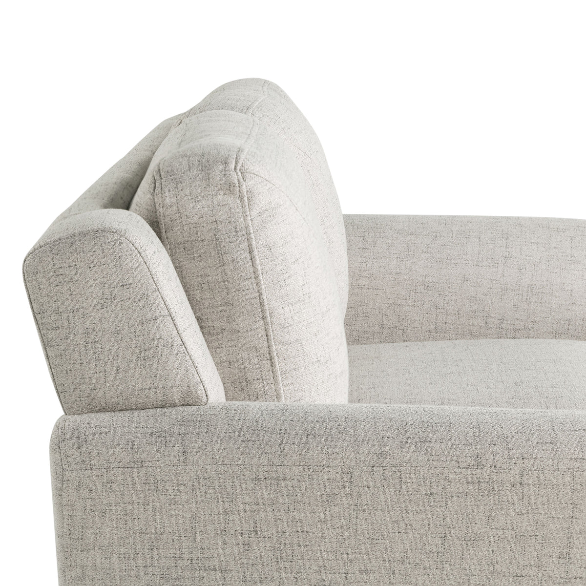 Beige Fabric Loveseat with Curved Arms U564