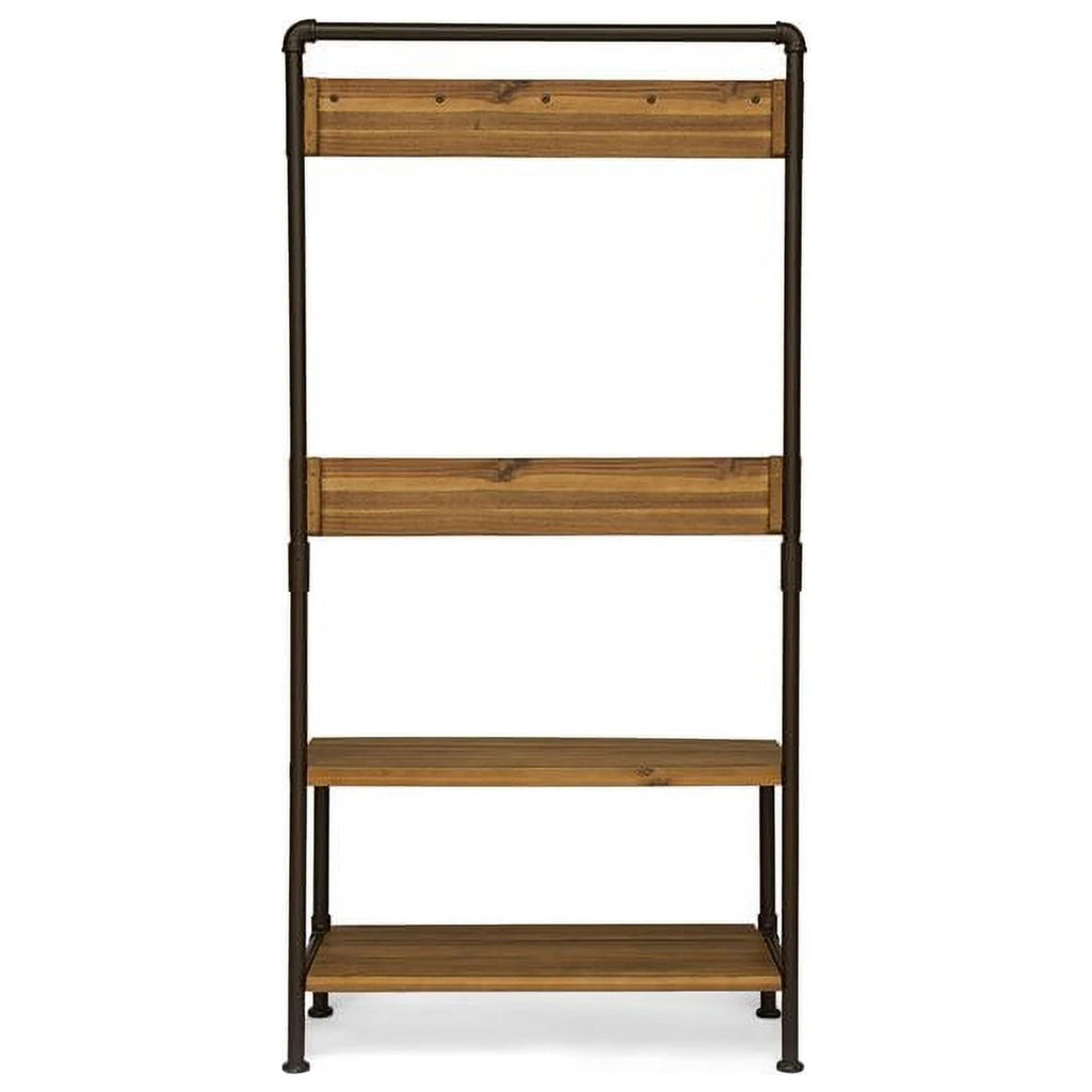 Acacia Wood Bench with Shelf and Coat Hook C39513