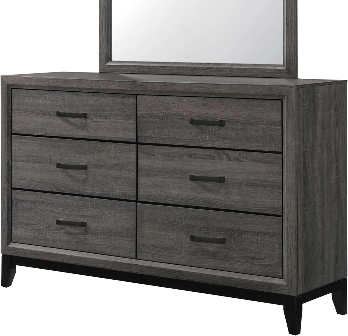 Wood Dresser & Mirror D462