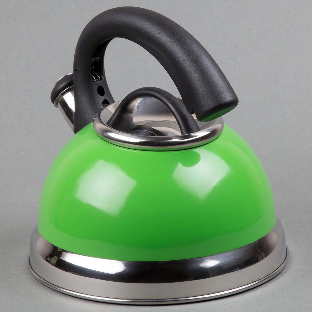 Green Stainless Steel Whistling Tea Kettle 2.6-Quart Q1870