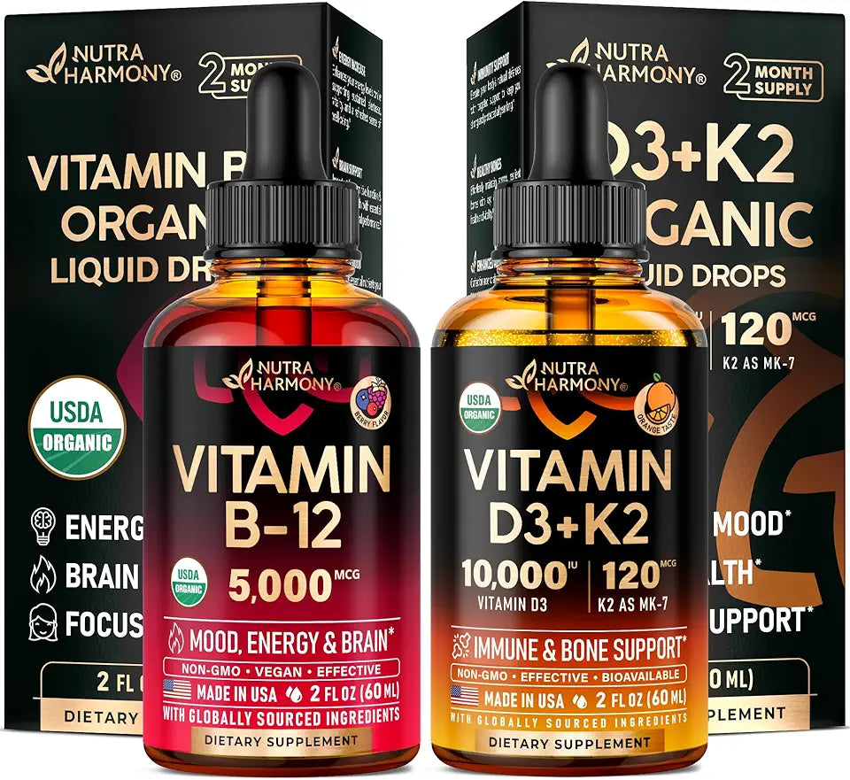 Organic Vitamin B12 & Vitamin D3 K2 Drops Q57893