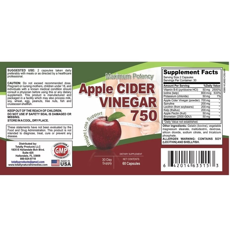 Apple Cider Vinegar Capsules Combo Pack X775104
