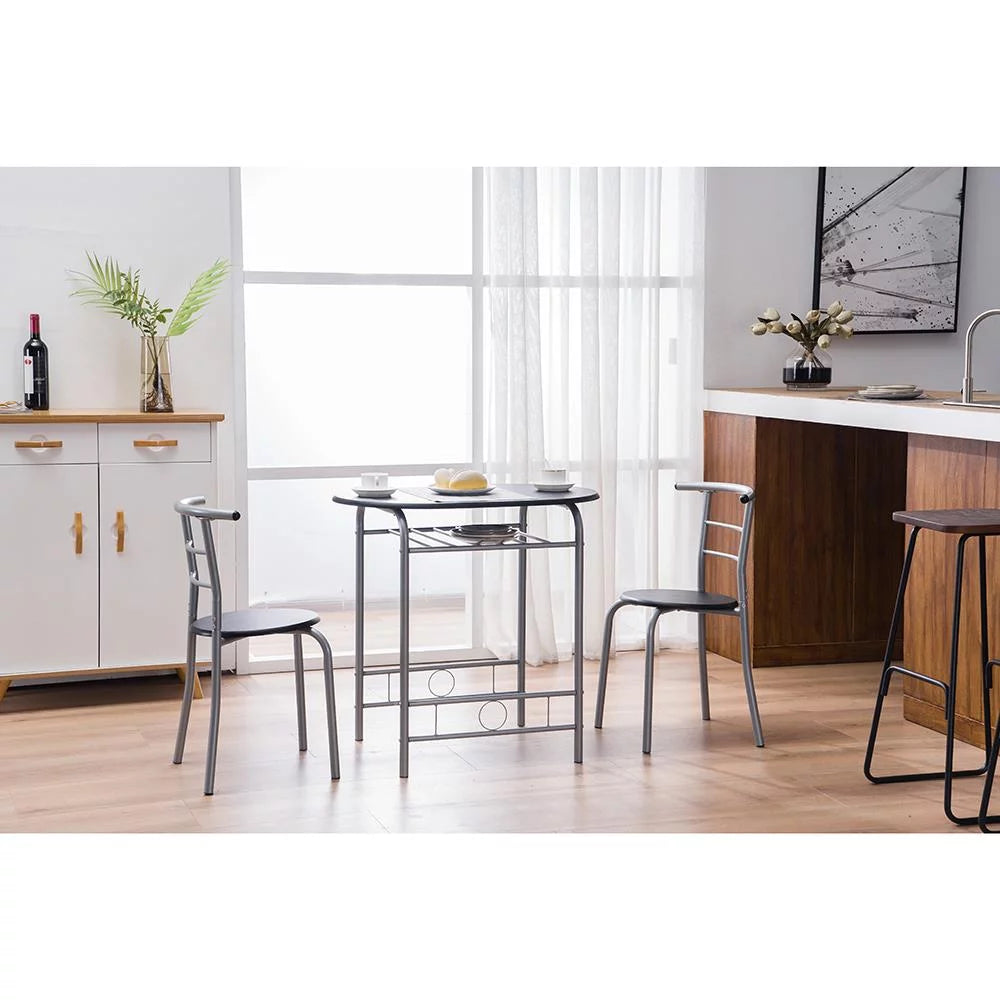 3-Piece Wooden Round Table and Chairs Set N2572