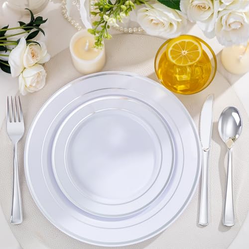 300 Pcs Gold Glitter Disposable Dinnerware Set Y1499