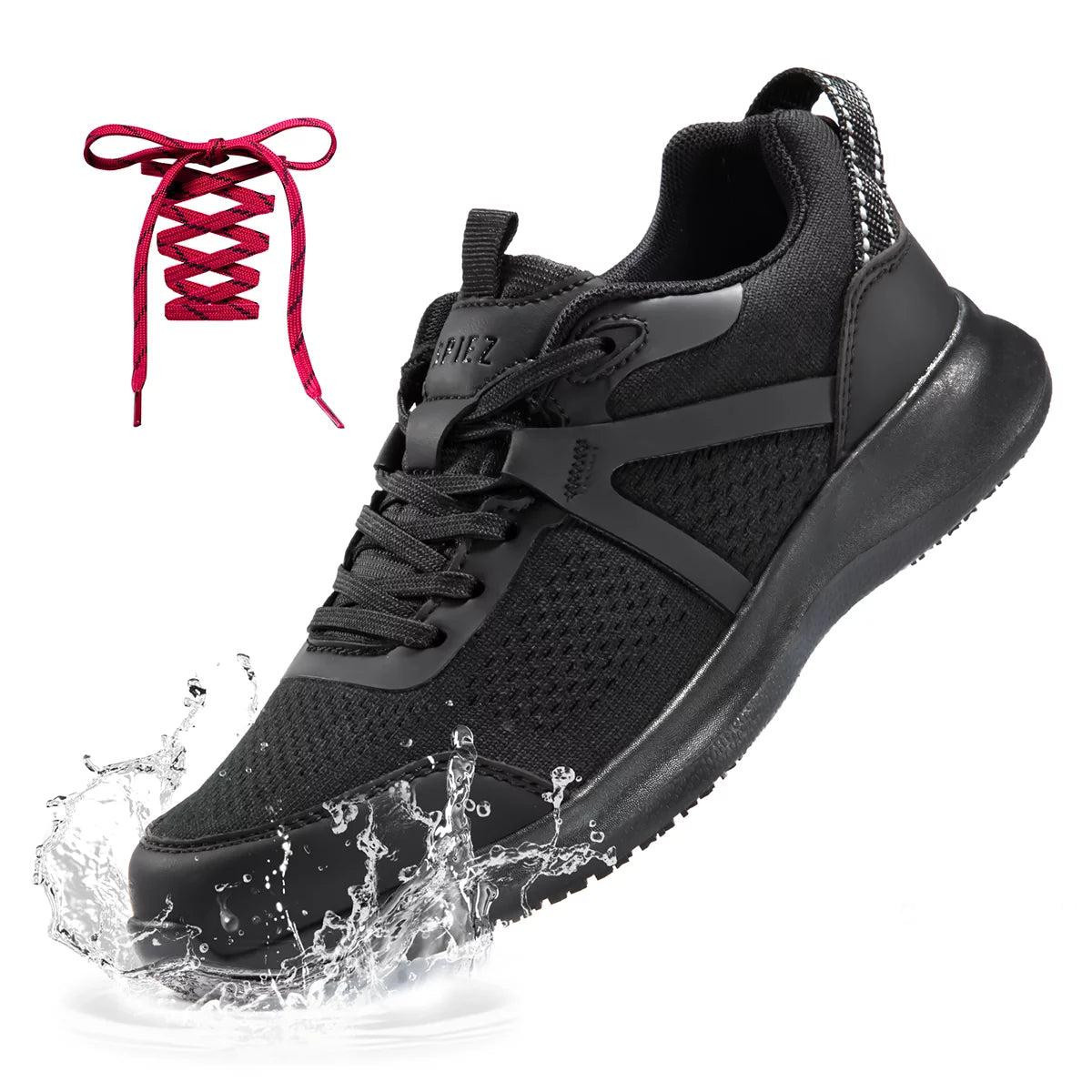Black Slip Resistant Waterproof Work Shoes X733