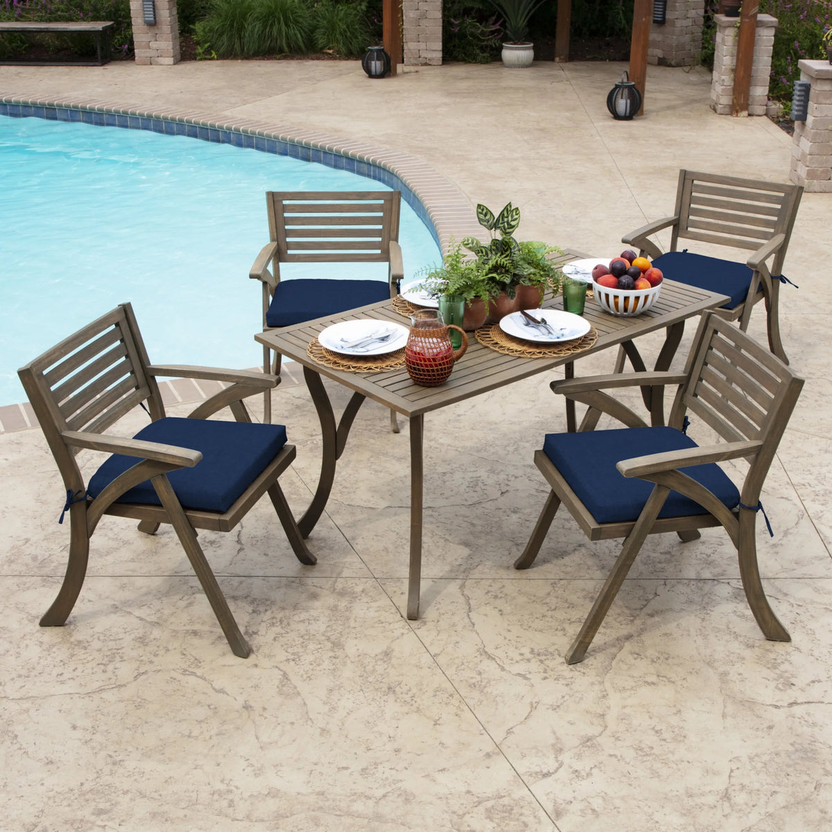 Water Repellent Fade Resistant Outdoor Seat Cushion U3541