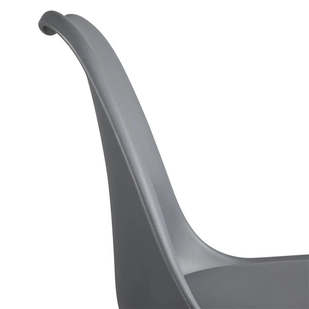 Dark Gray Upholstered Dining Chairs Set of 4 Y989