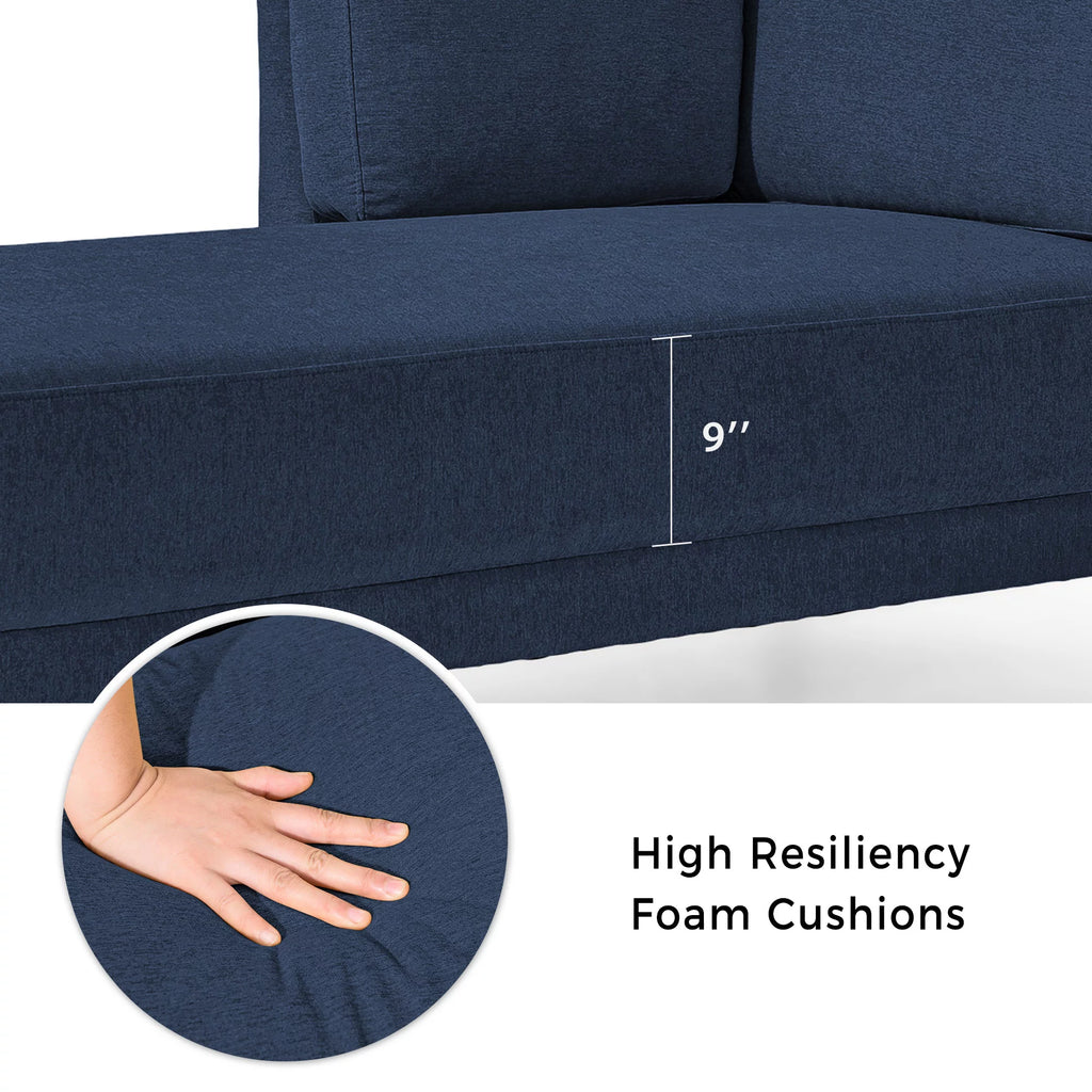 65" Fabric Upholstered Corner Lounge Chair K720624