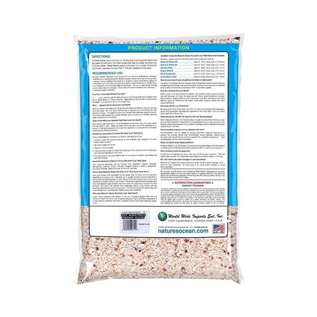 Live Aragonite Saltwater Aquarium Sand V33358