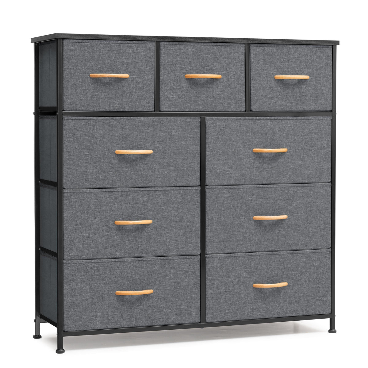 9 Drawer Grey Wood Dresser L9530