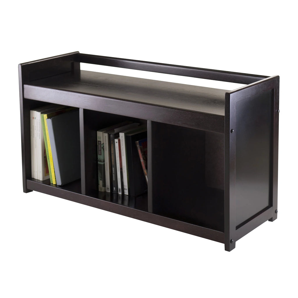4-Pc Storage Bench & 3 Black Fabric Baskets B649
