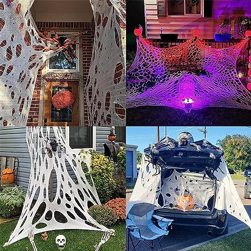 4 lb Giant Elastic Spider Web Halloween Decoration B127038