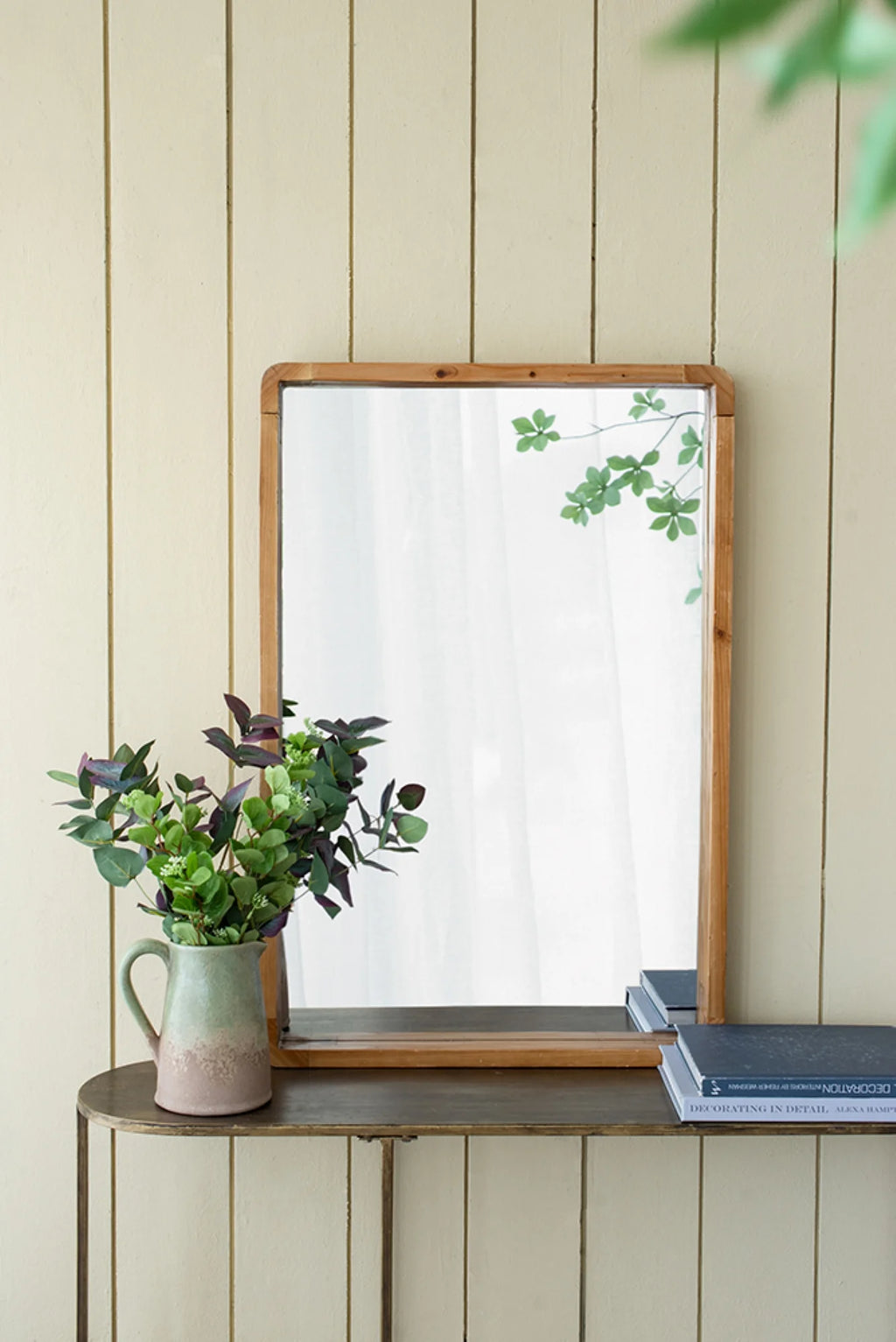 Wooden Square Wall Mirror E7345
