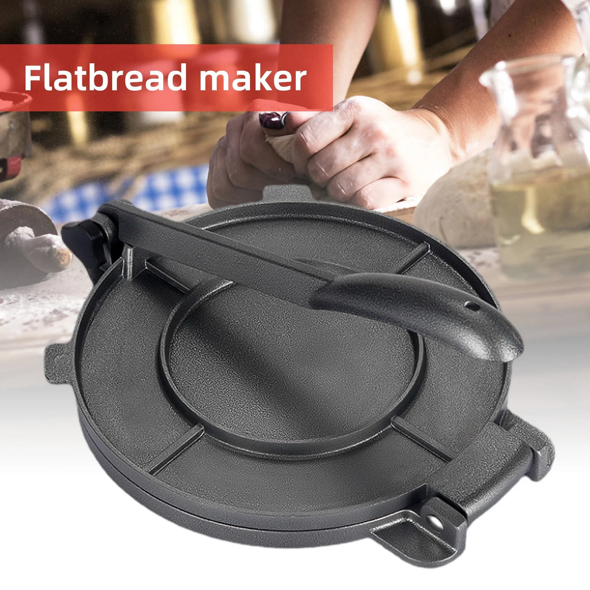 8-inch Heavy Duty Aluminum Tortilla Press T56372