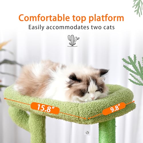 39.4 Inches Light Gray Cat Tree with Scratching Post S379874