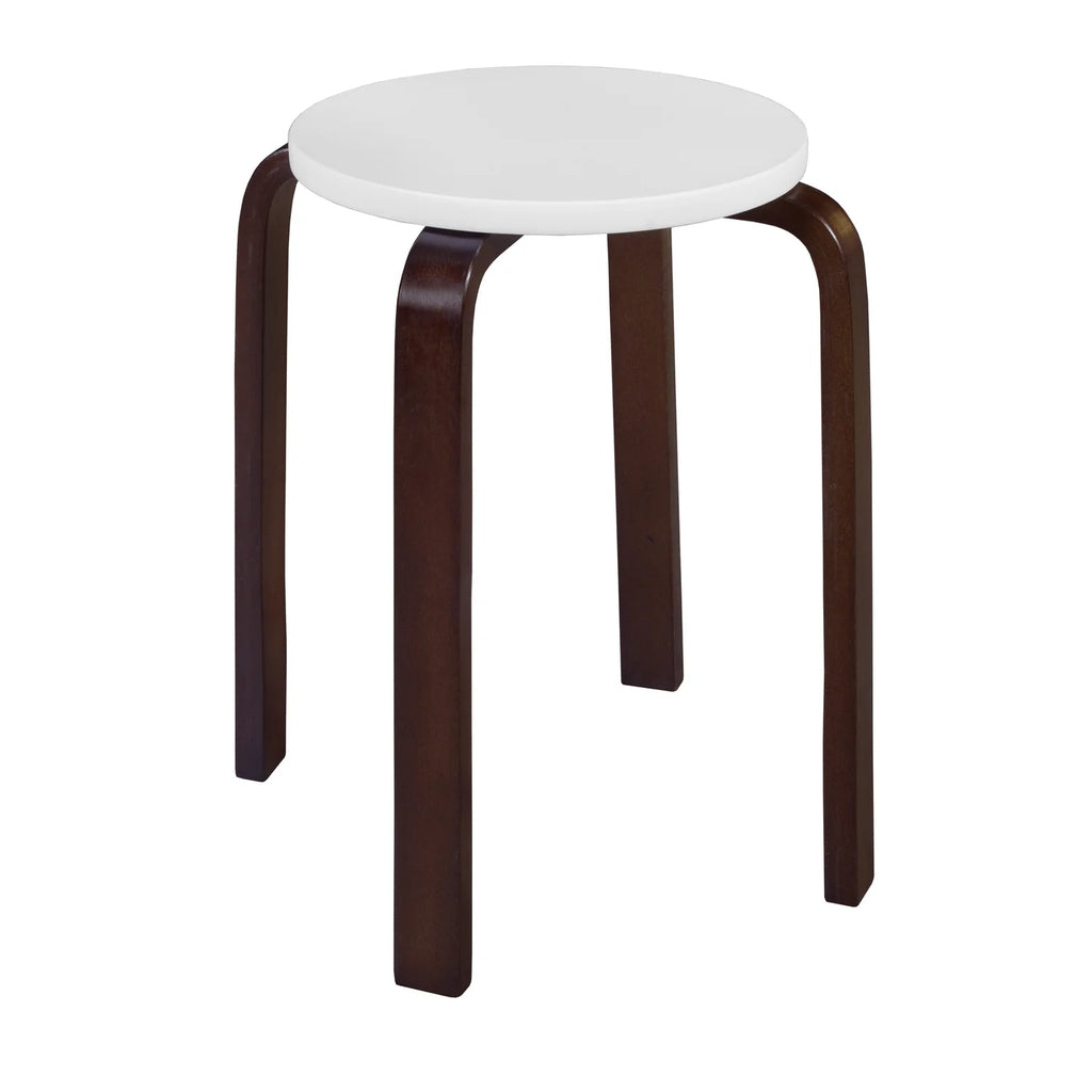 Mocha Walnut Beige Bentwood Stool J443033